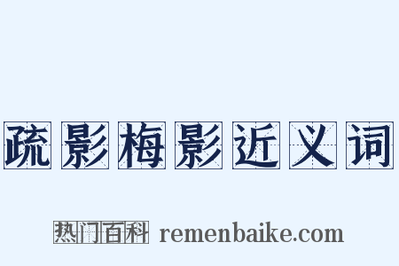 疏影梅影近义词是什么意思的图片